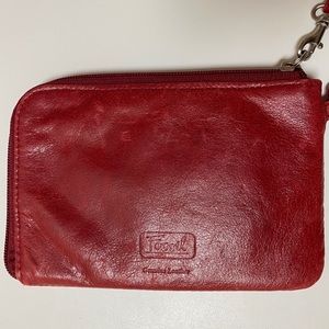 Red Fossil Clutch/Wristlet